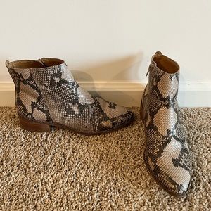 Lucky Brand Snakeskin Booties